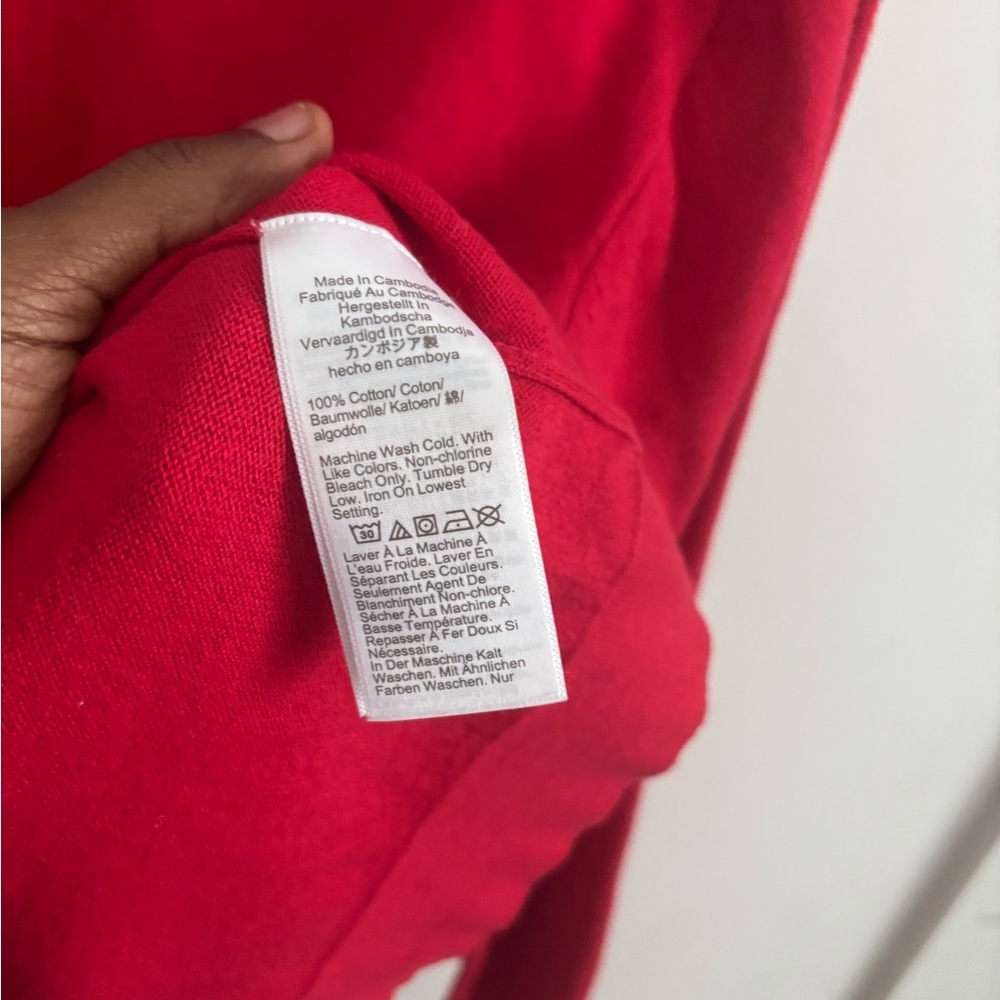 J. Crew Red Ruffle Neck Sweater - Picture 5 of 7